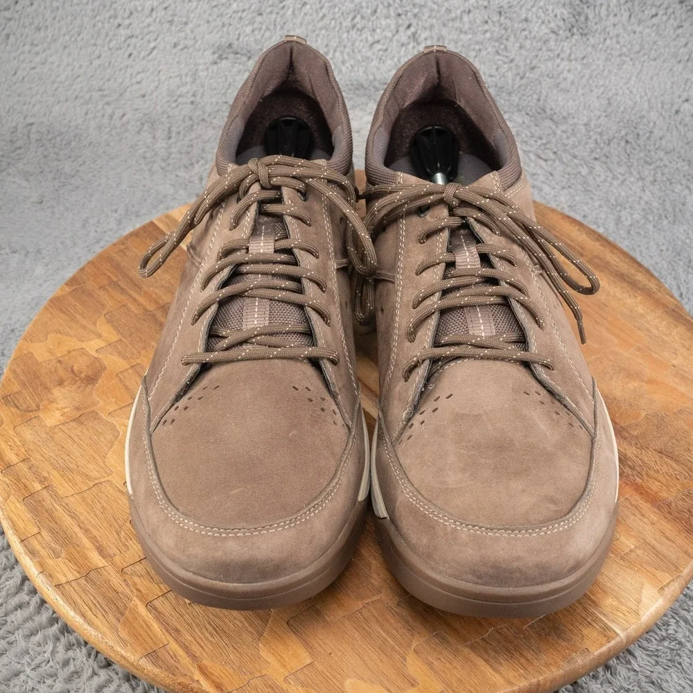 Clarks Wave Camp Brown Nubuck Leather Walking Shoes Mens 15 26115200